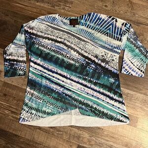 French Blue .. women's 3/4 sleeve blouse